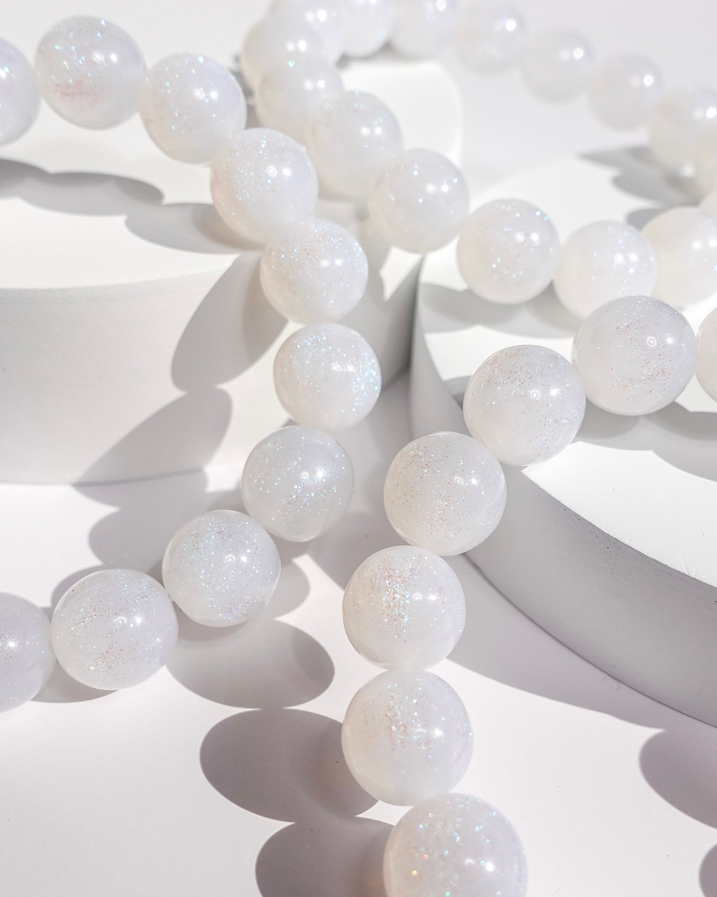 Icy White Acrylic Bracelet 🥶✨ (12.3 mm)