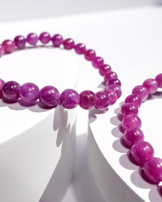 GORGEOUS! High-Quality Purple Ruby Bracelet (7.3 mm)