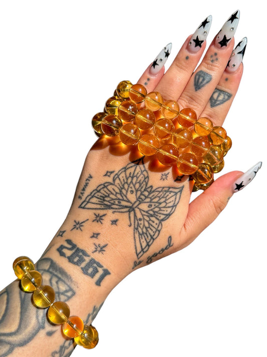 STUNNING! Grade AAA Citrine Bracelet (11.8 mm | 12.8 mm | 13.8 mm)