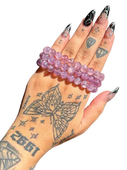 GORGEOUS! Purple x Pink Mica Bracelet (8.2 mm- 8.7 mm)