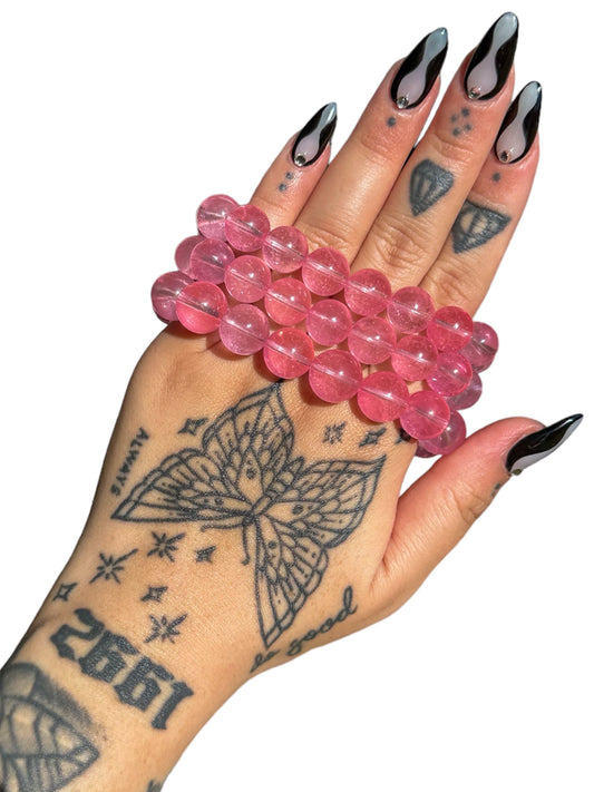 STUNNING! Pink Topaz Bracelet (11.1 mm- 12.5 mm)